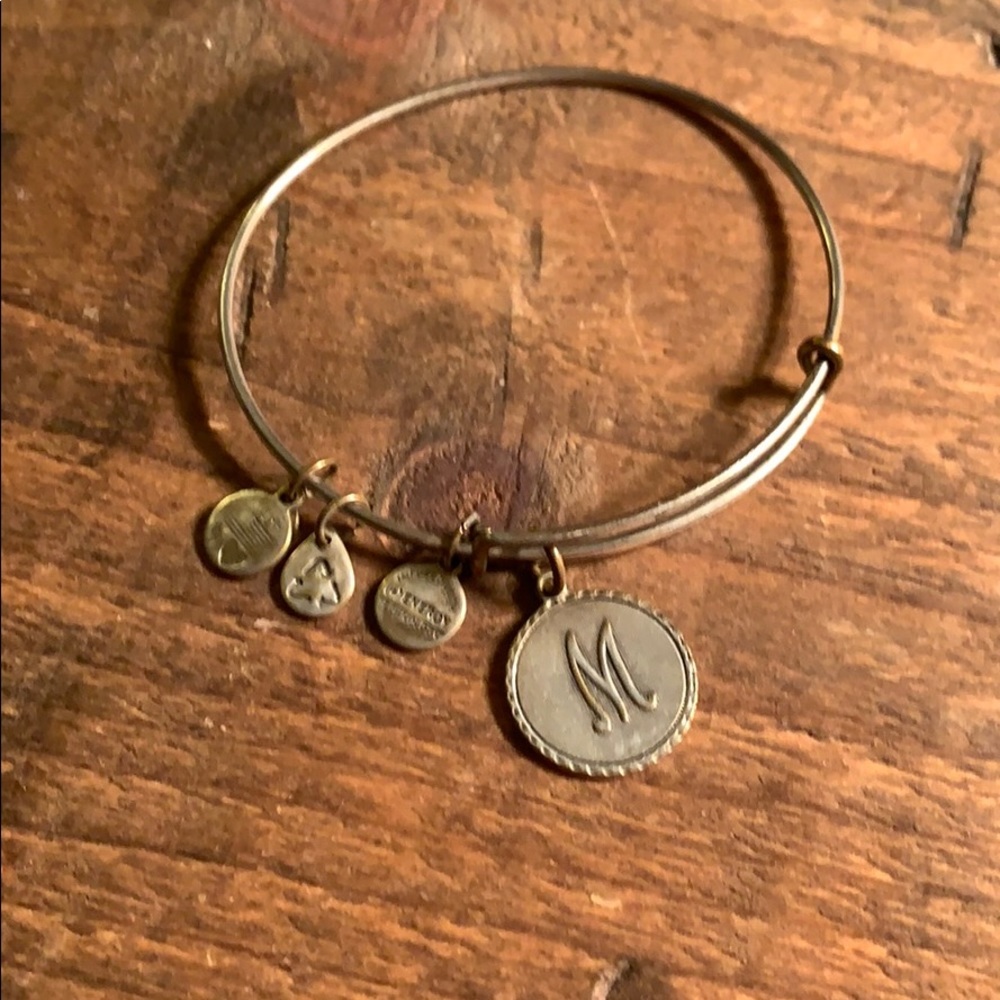 Alex and Ani “M” charm bracelet